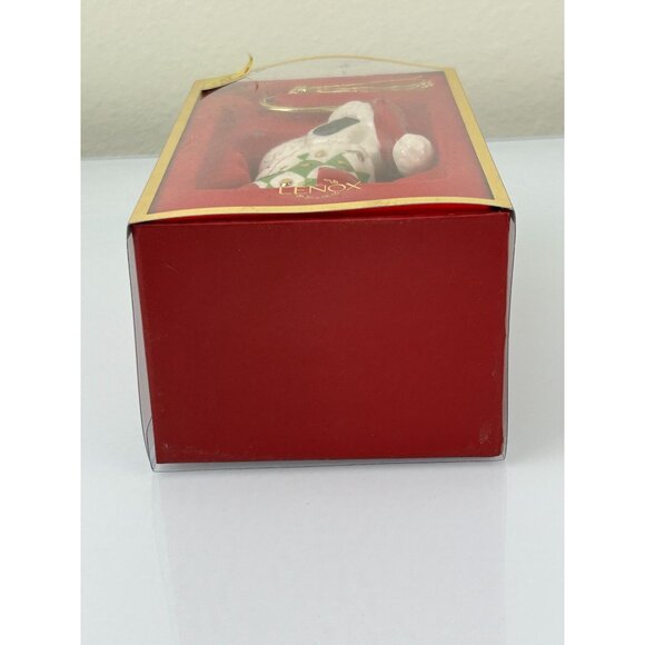 LENOX Peanuts Snoopy in Stocking Christmas Tree Ornament Holiday Porcelain VTG - Picture 14 of 16